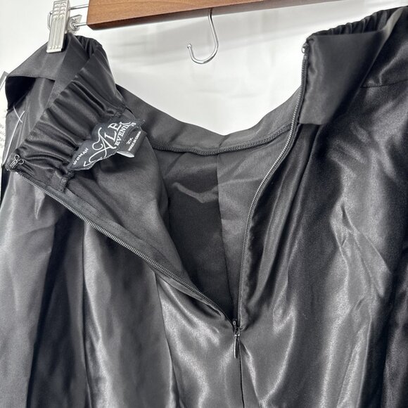 New Alex Evenings Women Black Tea Midi Length Dress Skirt Plus Size 2X Cocktail - Picture 6 of 7